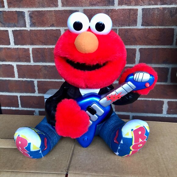 1998 Tyco Rock & Roll Series Elmo Sesame Street Singing Dancing Plush - Working - Picture 1 of 7